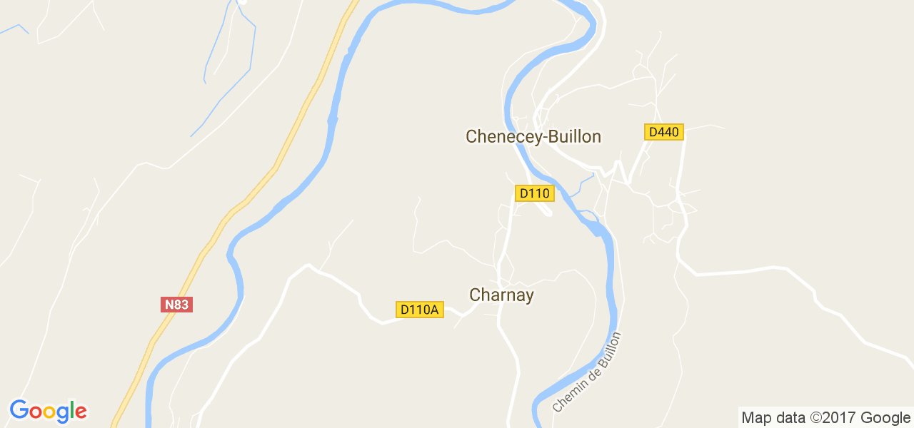 map de la ville de Charnay