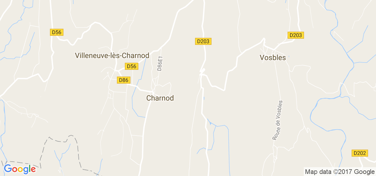 map de la ville de Charnod