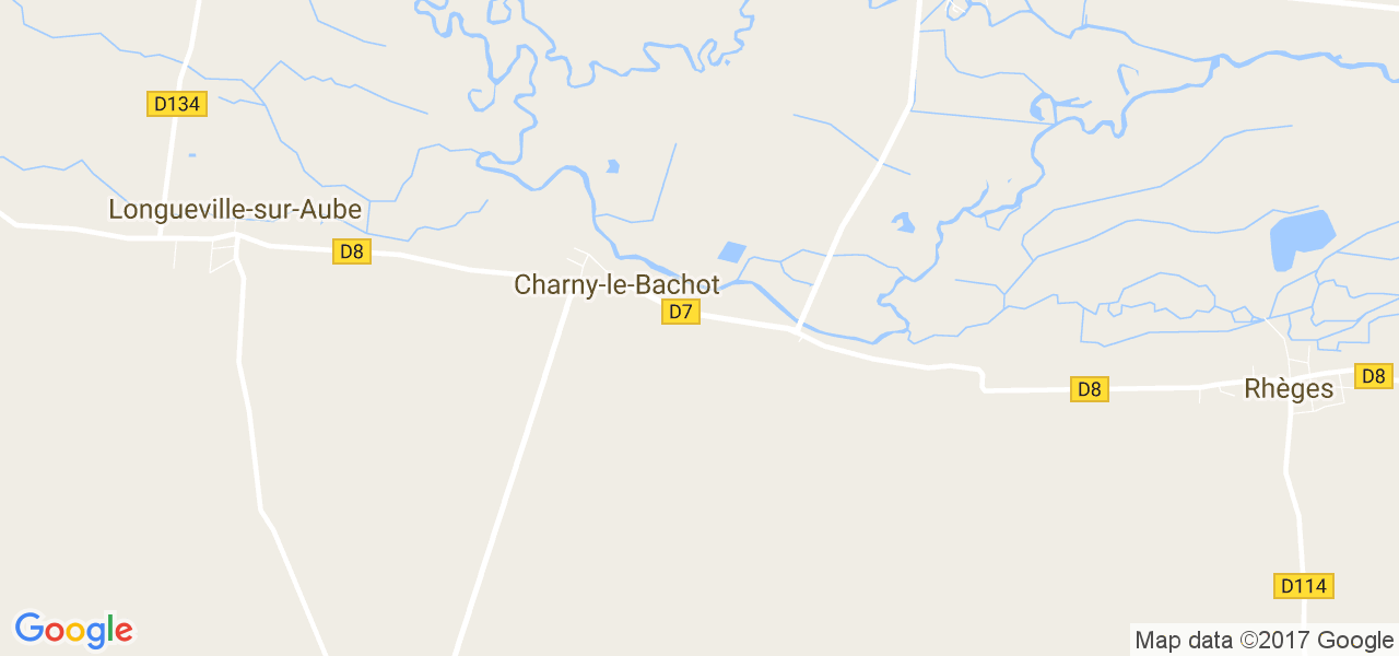 map de la ville de Charny-le-Bachot