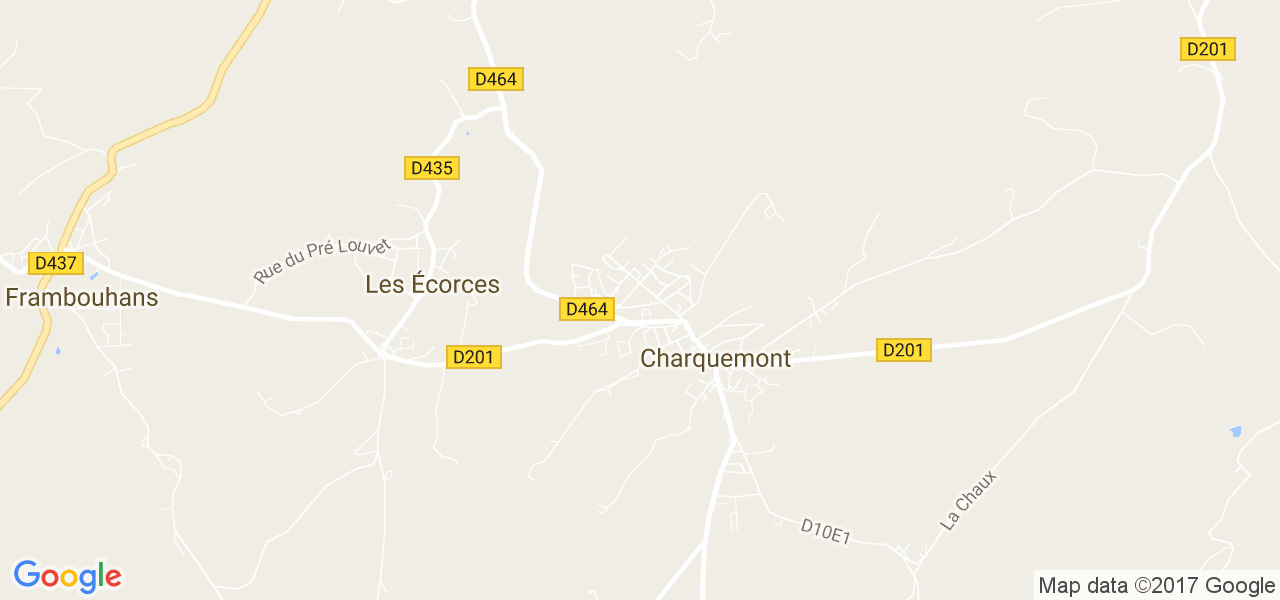 map de la ville de Charquemont