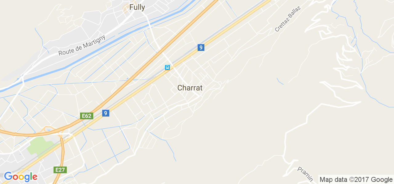 map de la ville de Charrat