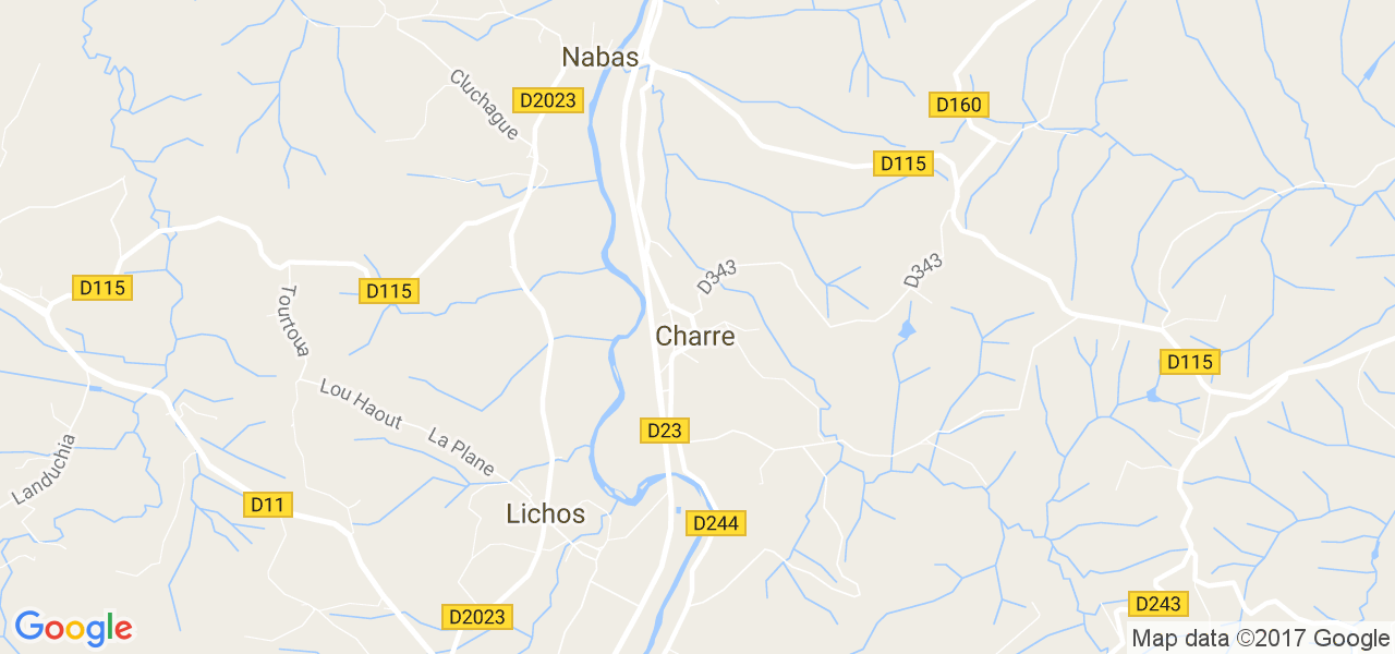 map de la ville de Charre