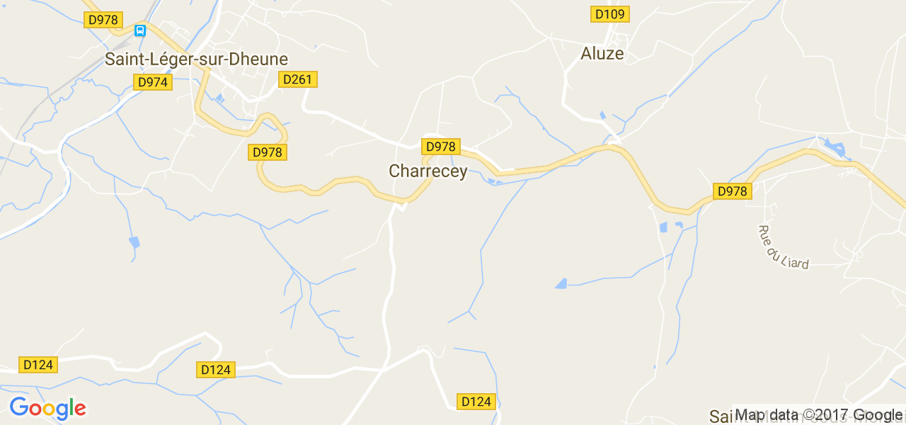 map de la ville de Charrecey