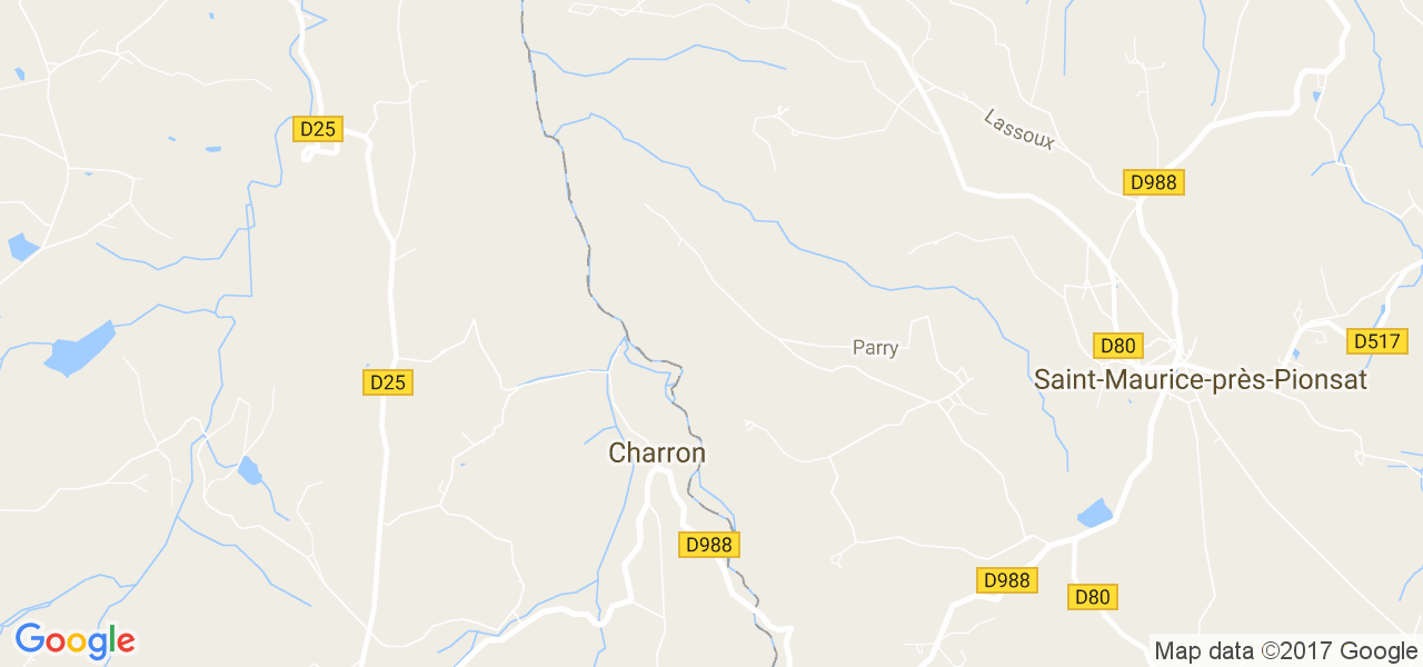 map de la ville de Charron