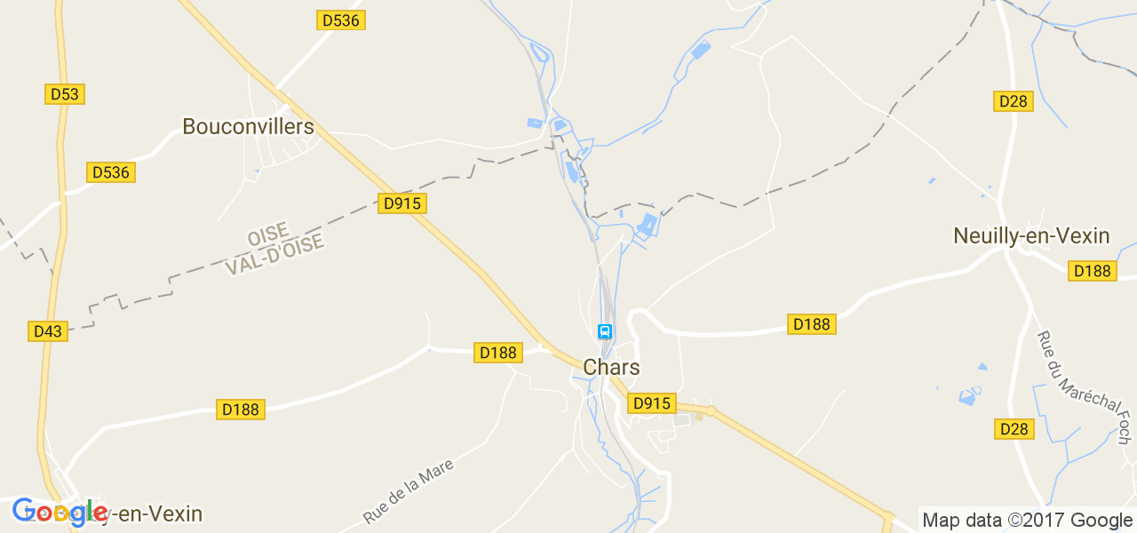 map de la ville de Chars