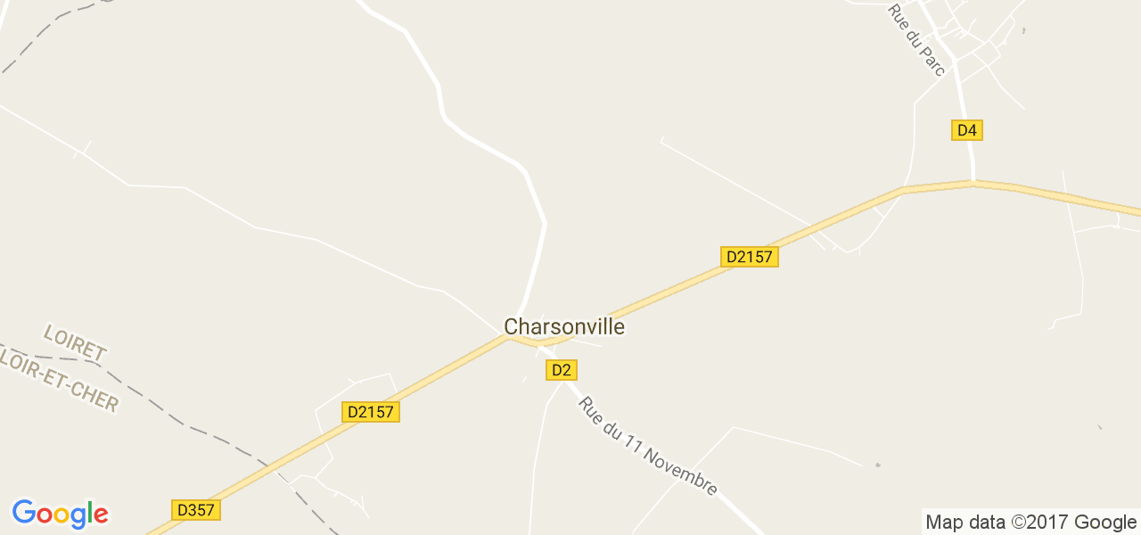 map de la ville de Charsonville