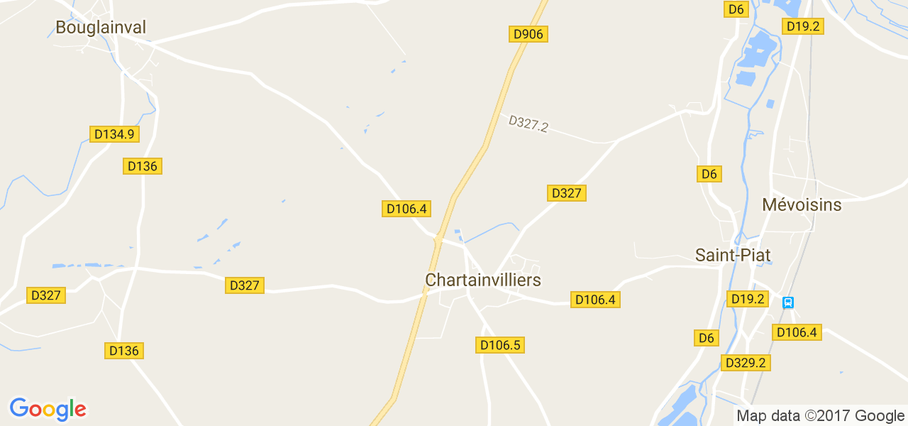 map de la ville de Chartainvilliers