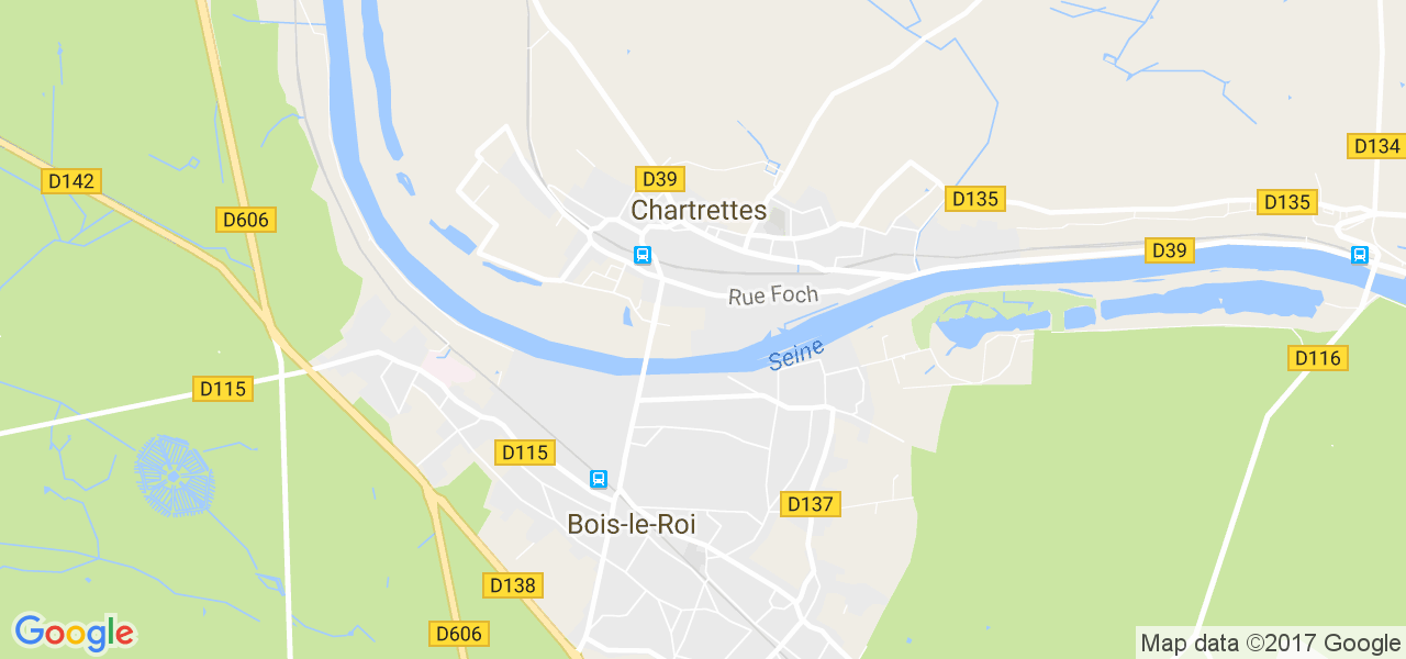 map de la ville de Chartrettes