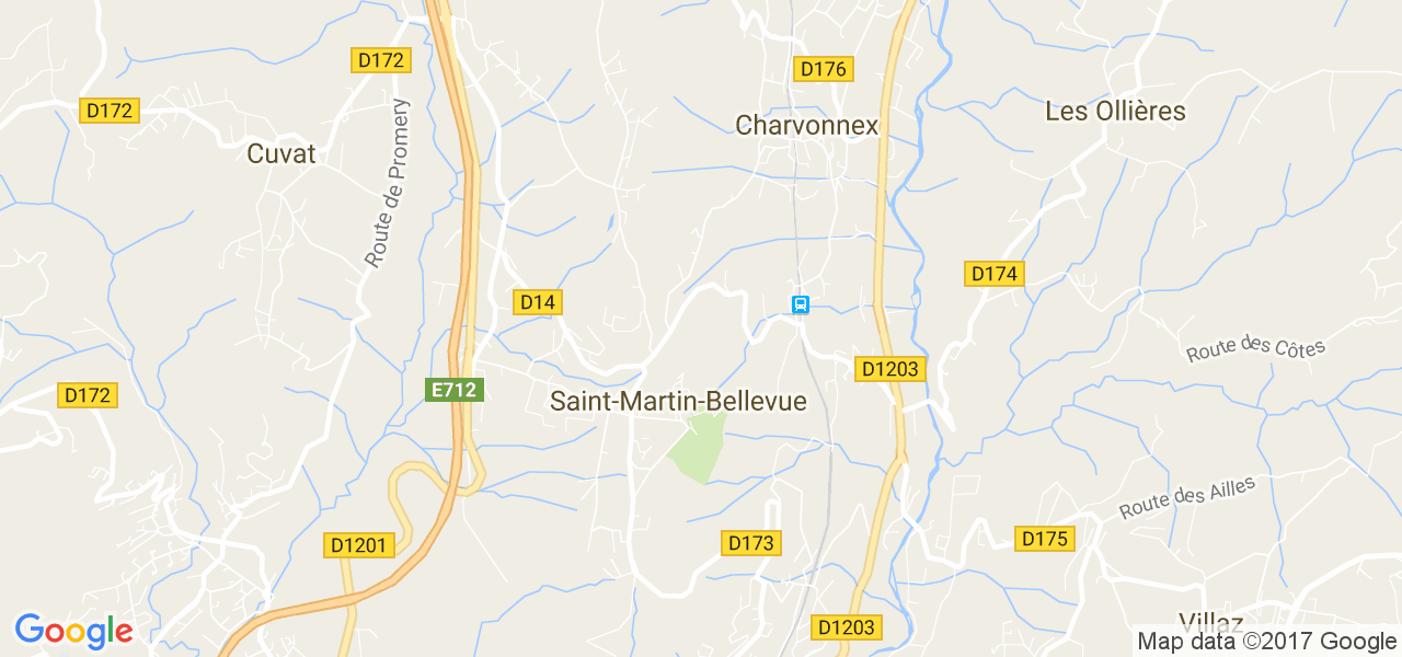 map de la ville de Charvonnex