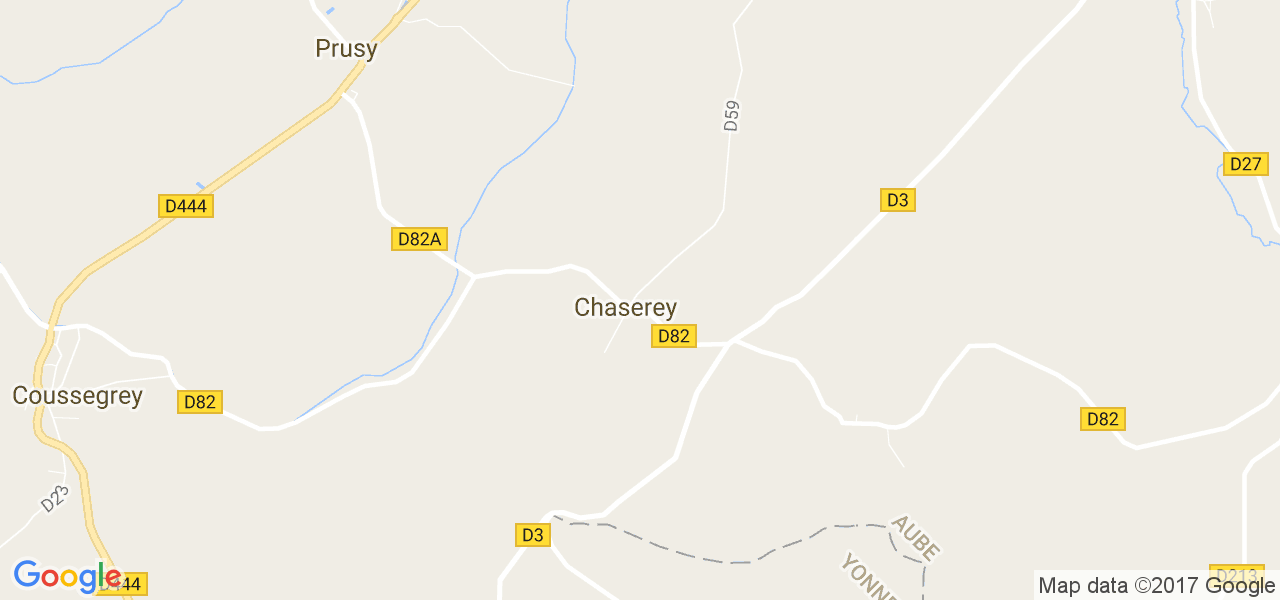 map de la ville de Chaserey