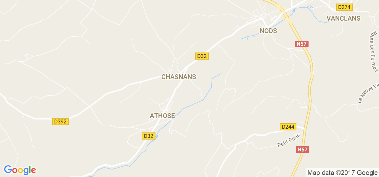 map de la ville de Chasnans