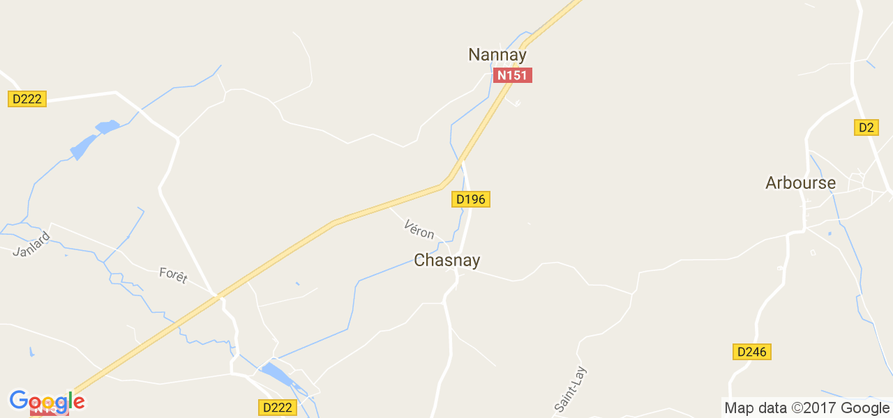 map de la ville de Chasnay