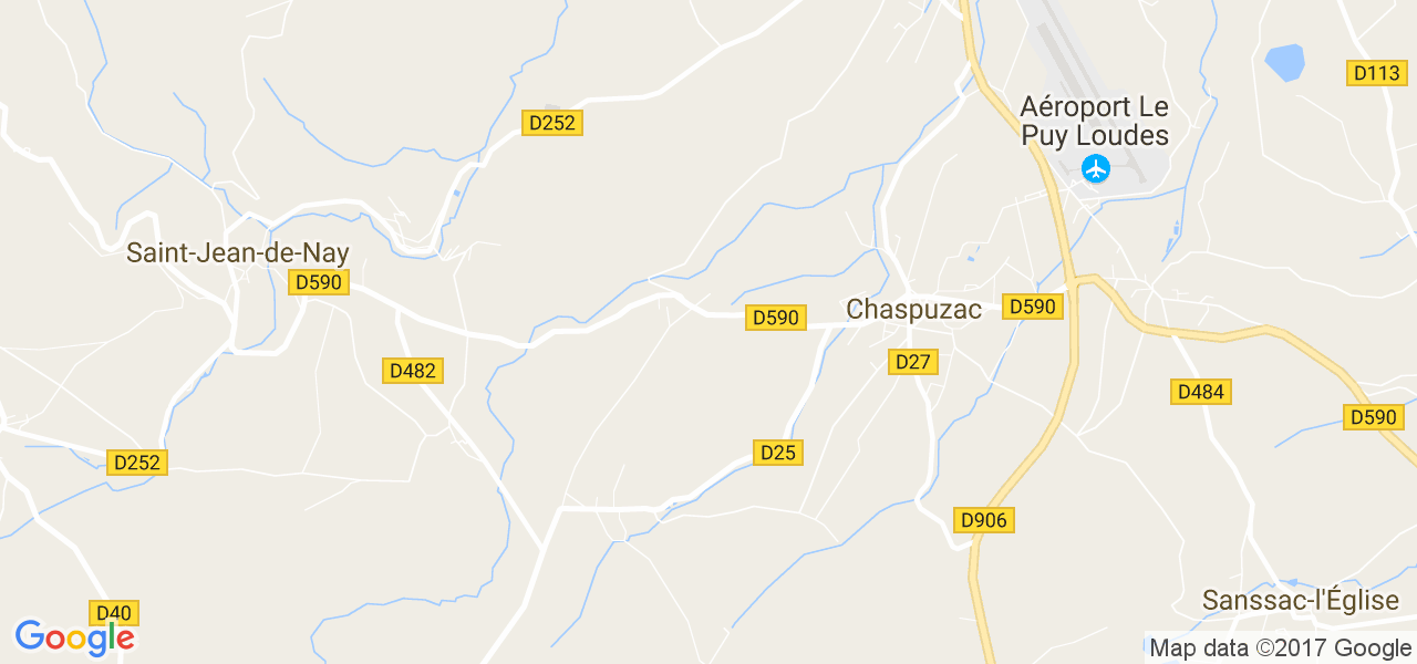 map de la ville de Chaspuzac