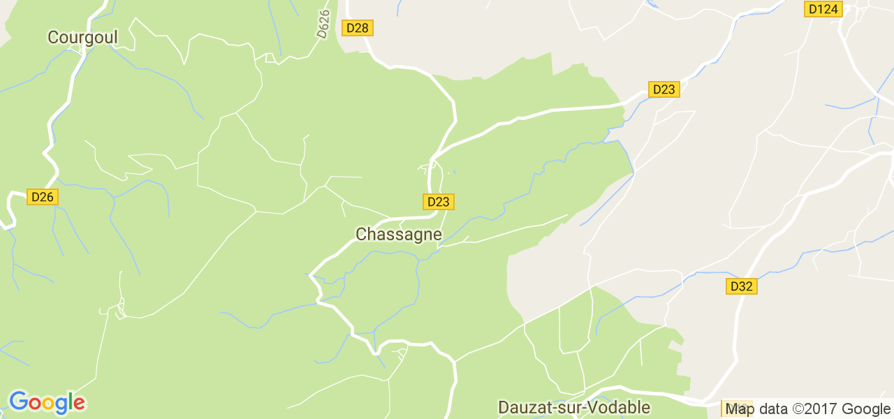 map de la ville de Chassagne