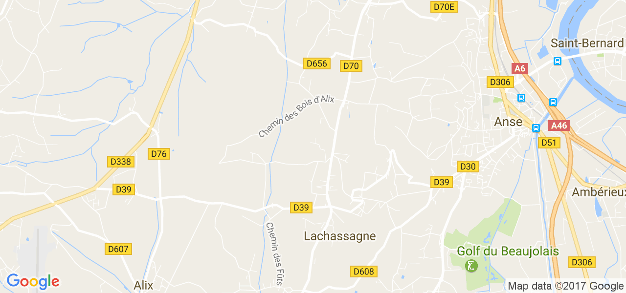 map de la ville de Chassagne