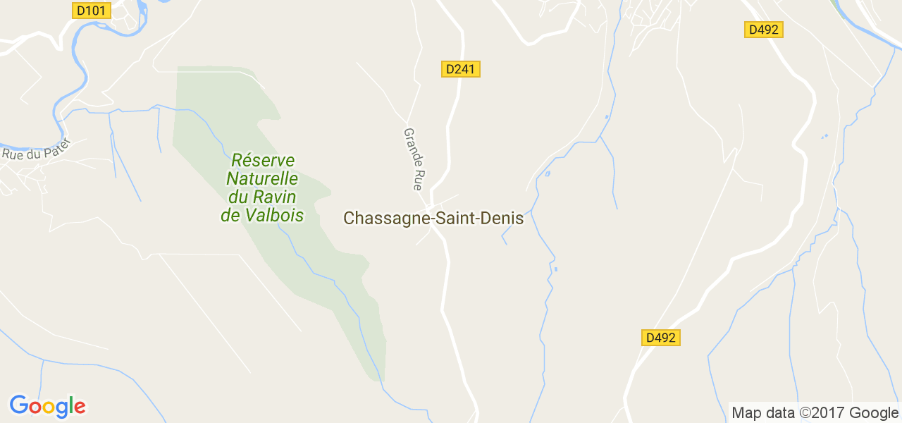 map de la ville de Chassagne-Saint-Denis