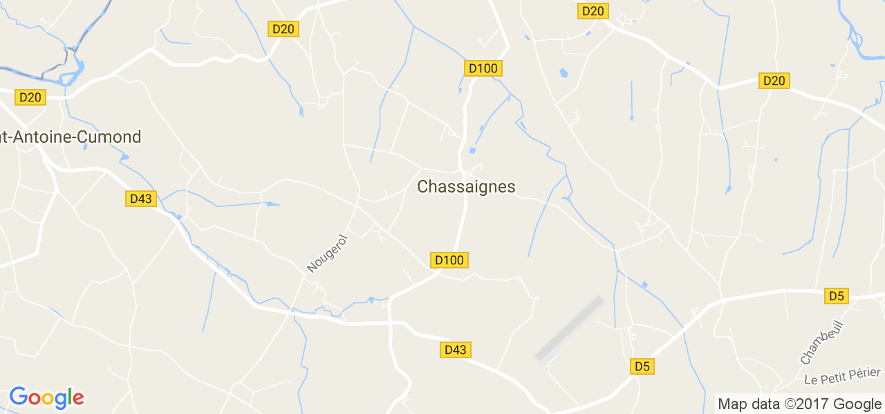 map de la ville de Chassaignes