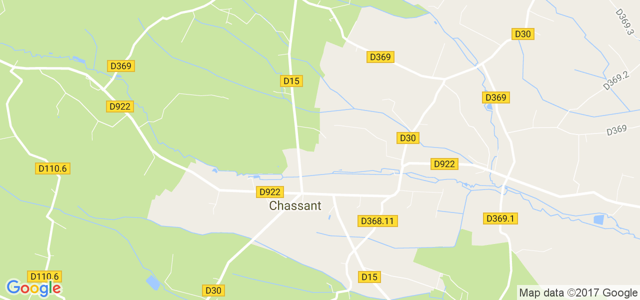 map de la ville de Chassant