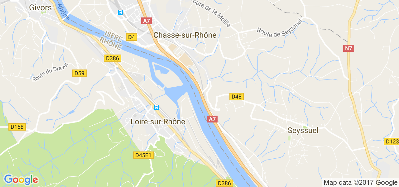 map de la ville de Chasse-sur-Rhône