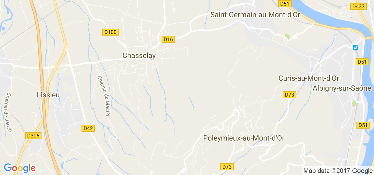 map de la ville de Chasselay