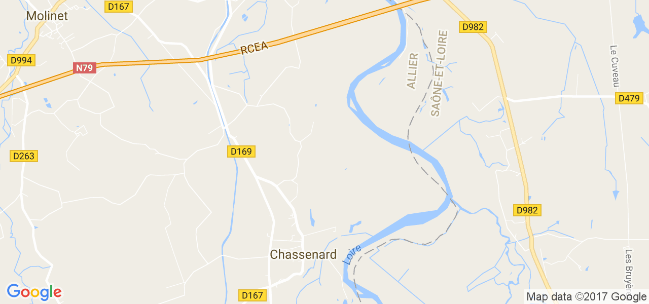 map de la ville de Chassenard