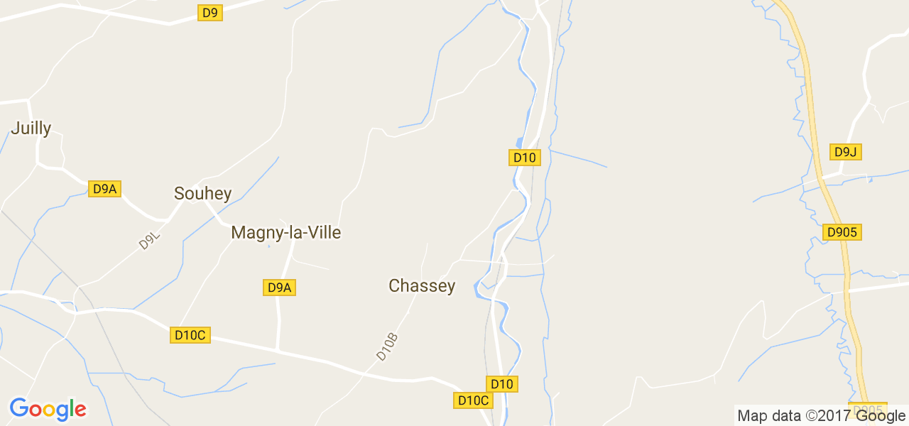 map de la ville de Chassey