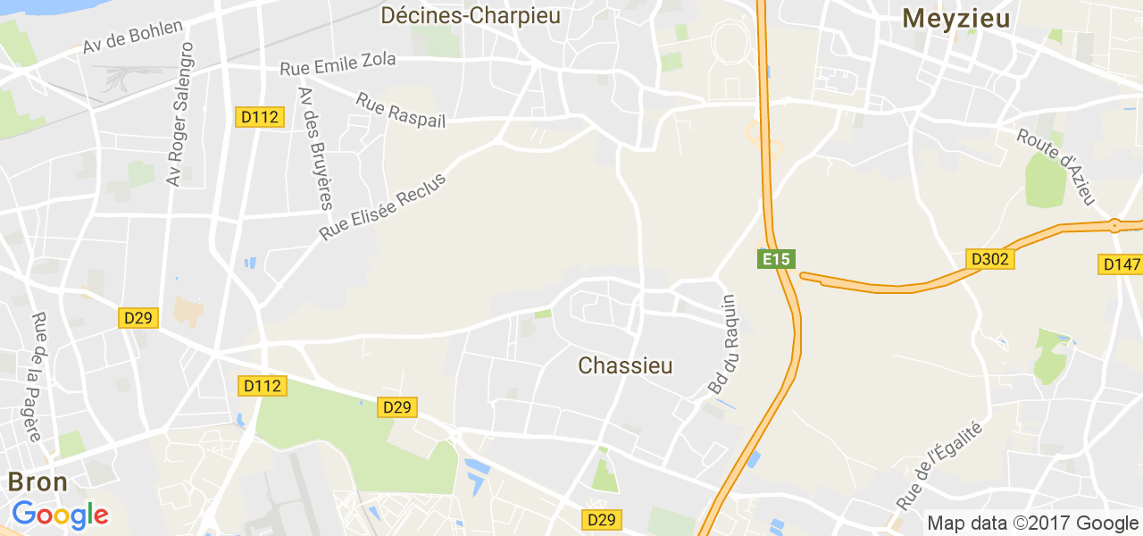 map de la ville de Chassieu