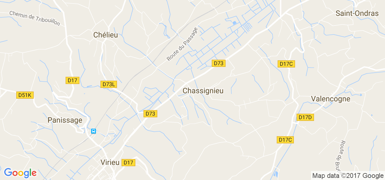 map de la ville de Chassignieu