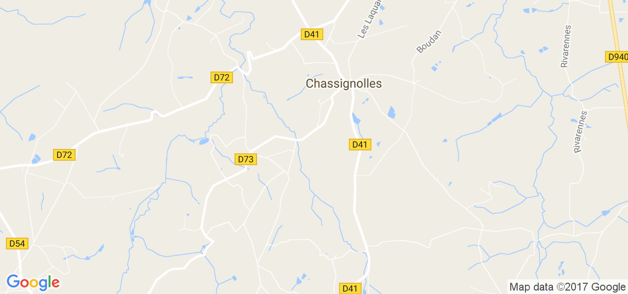 map de la ville de Chassignolles