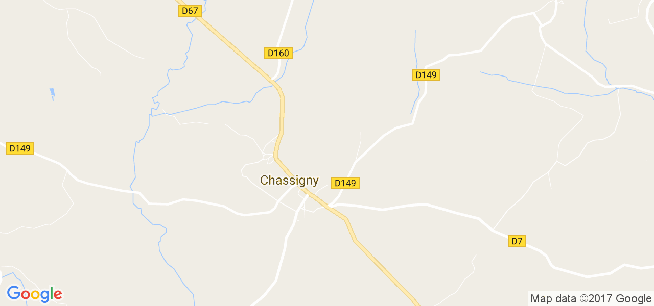 map de la ville de Chassigny