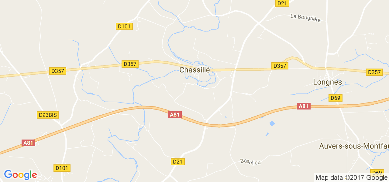 map de la ville de Chassillé