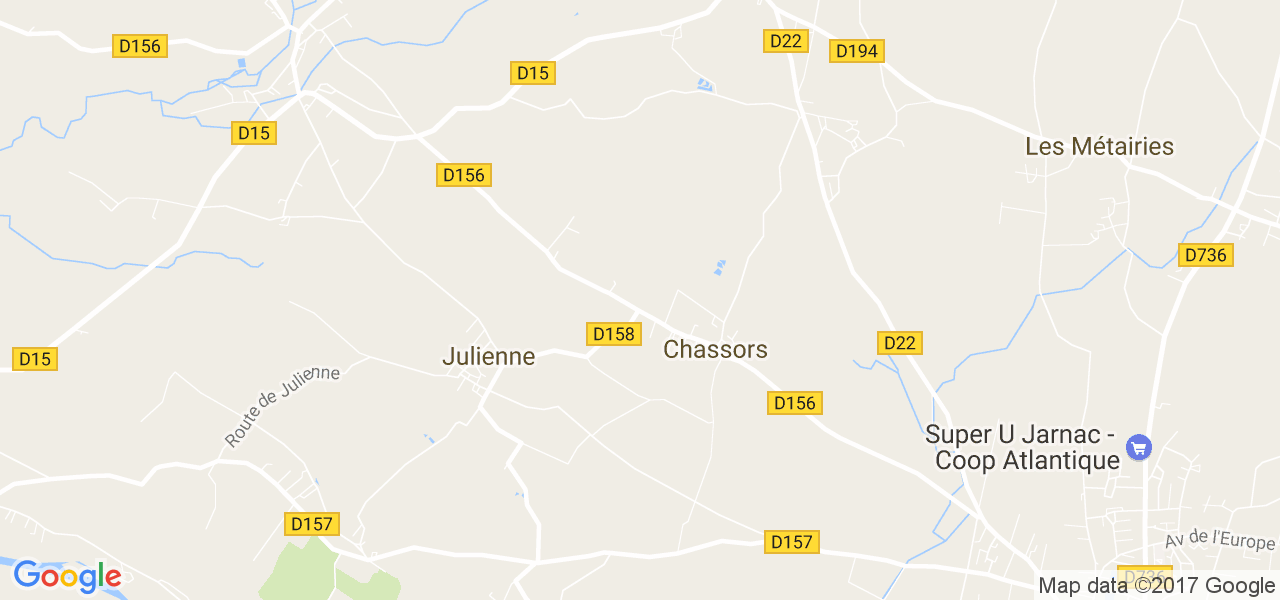 map de la ville de Chassors