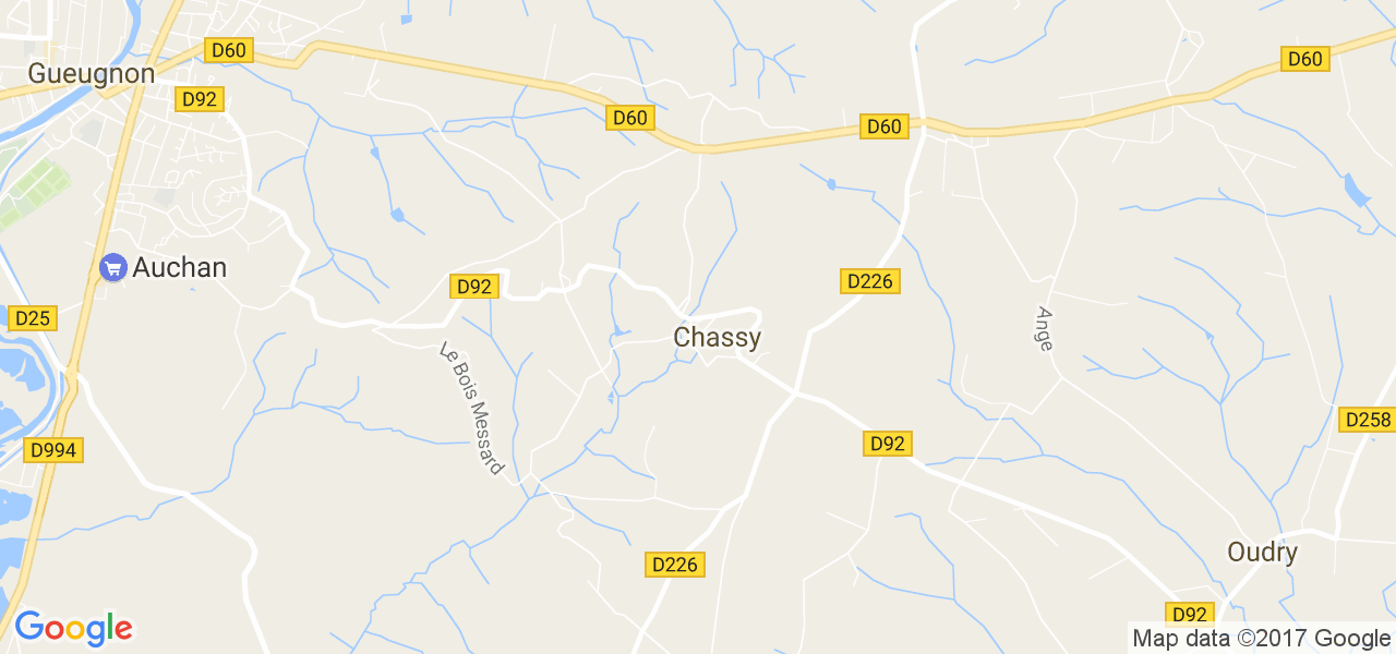 map de la ville de Chassy
