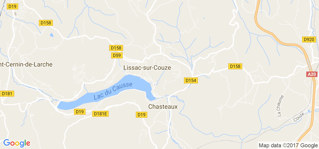 map de la ville de Chasteaux