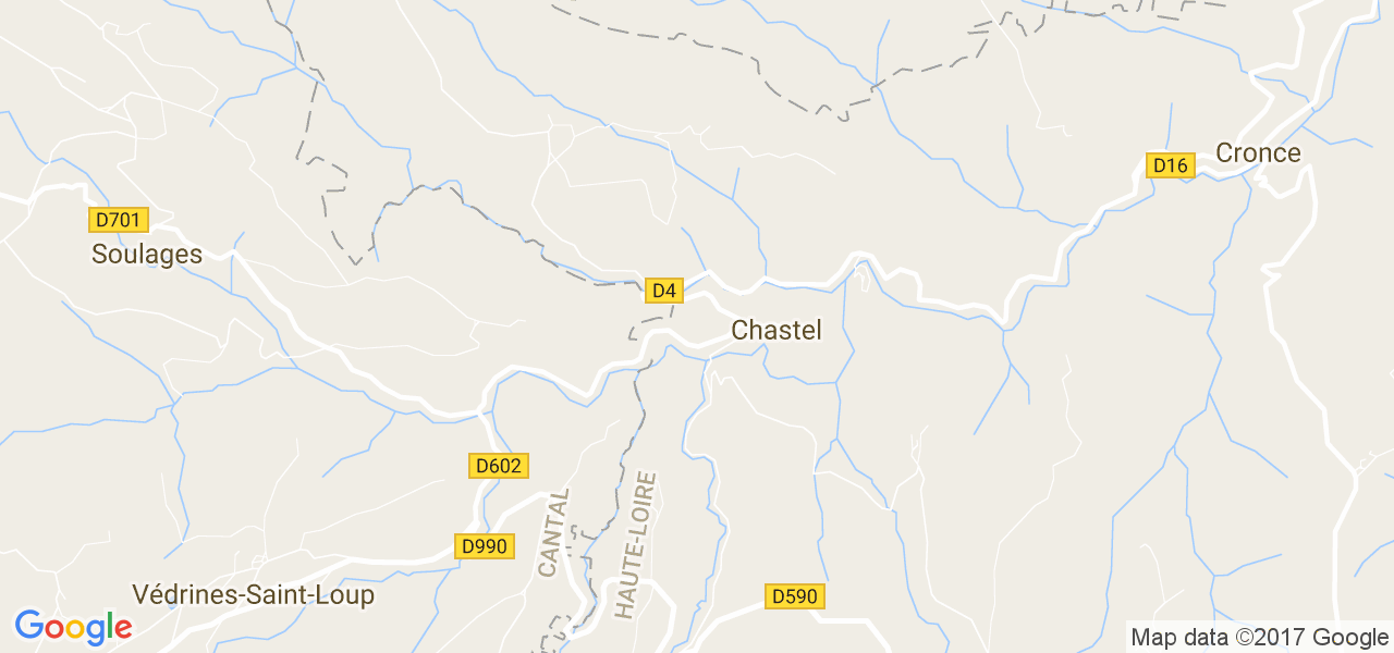 map de la ville de Chastel