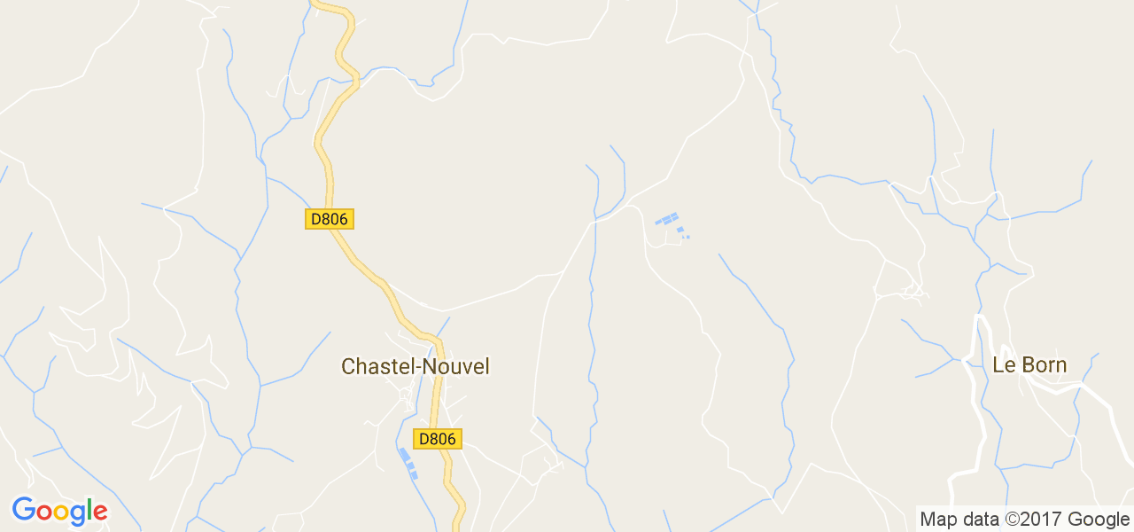 map de la ville de Chastel-Nouvel