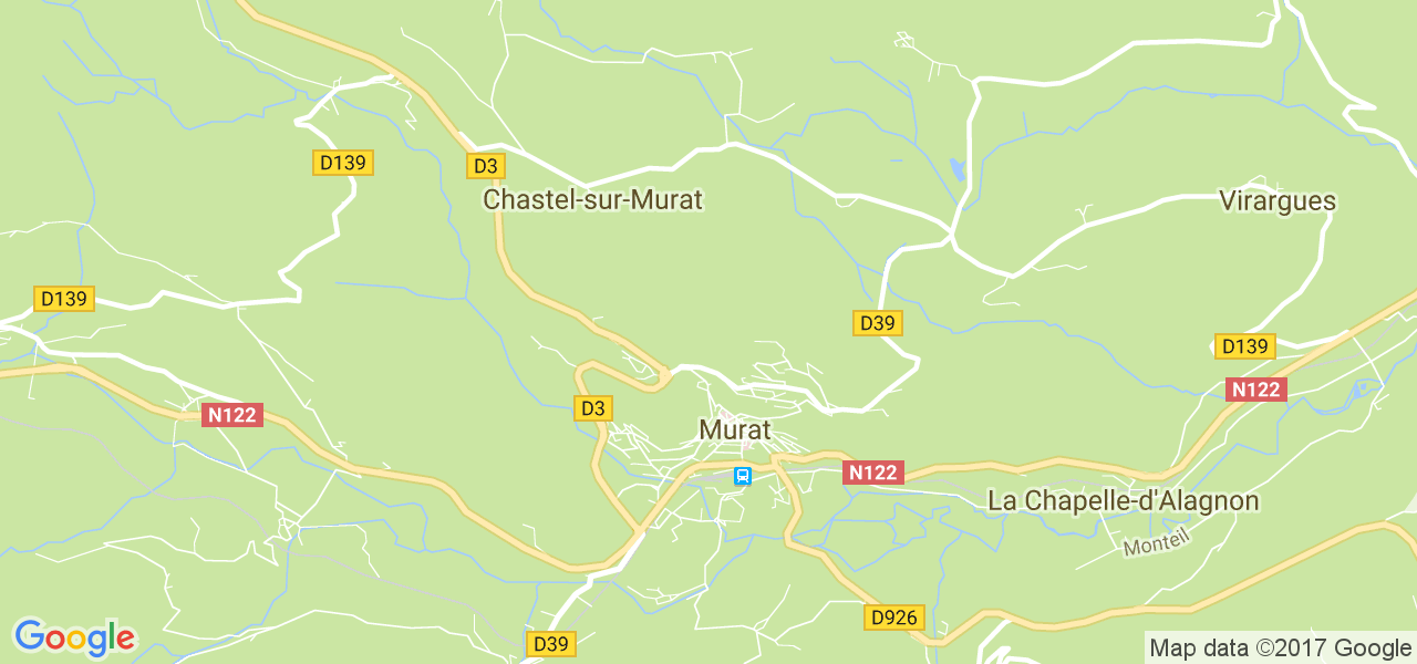 map de la ville de Chastel-sur-Murat