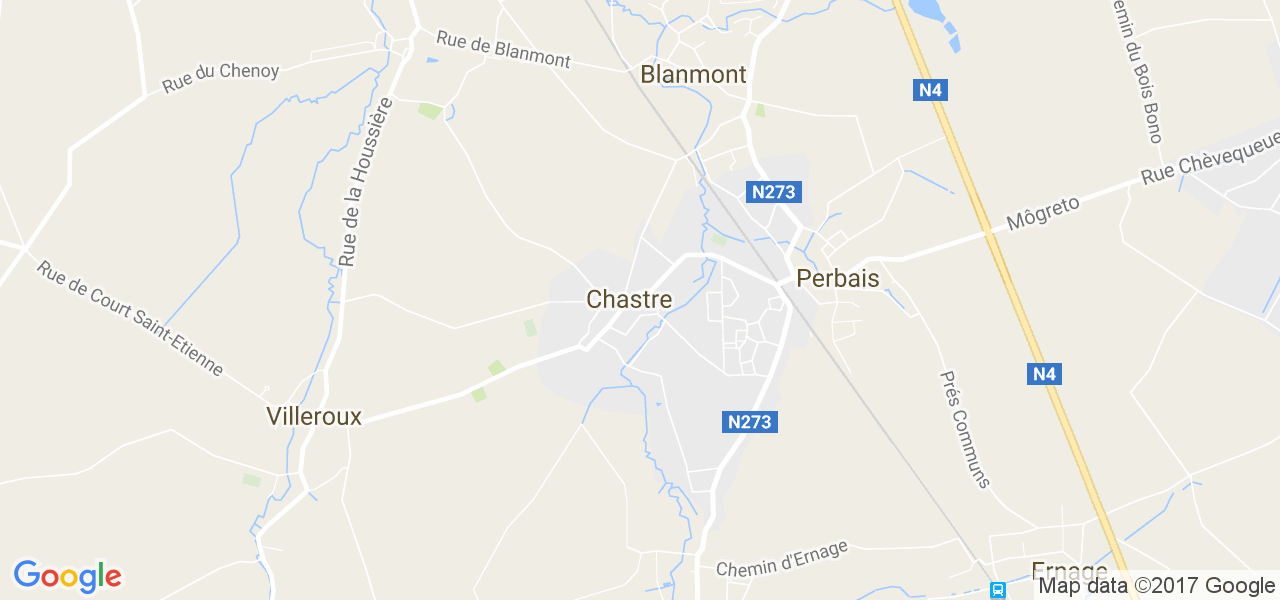map de la ville de Chastre