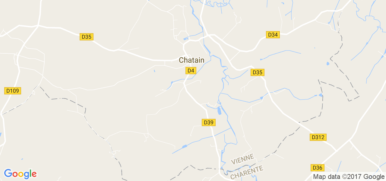 map de la ville de Chatain