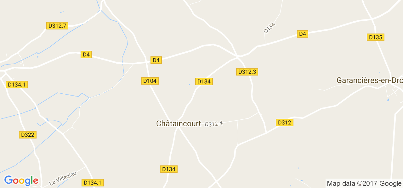 map de la ville de Châtaincourt