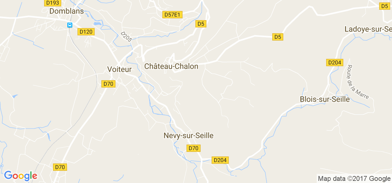 map de la ville de Château-Chalon