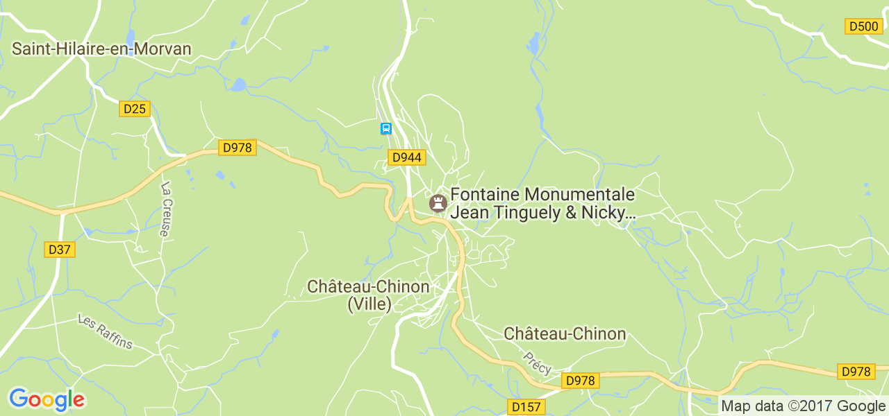 map de la ville de Château-Chinon (Campagne)