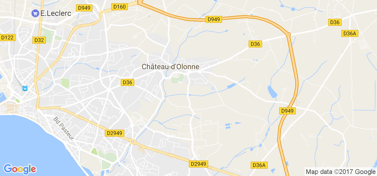 map de la ville de Château-d'Olonne