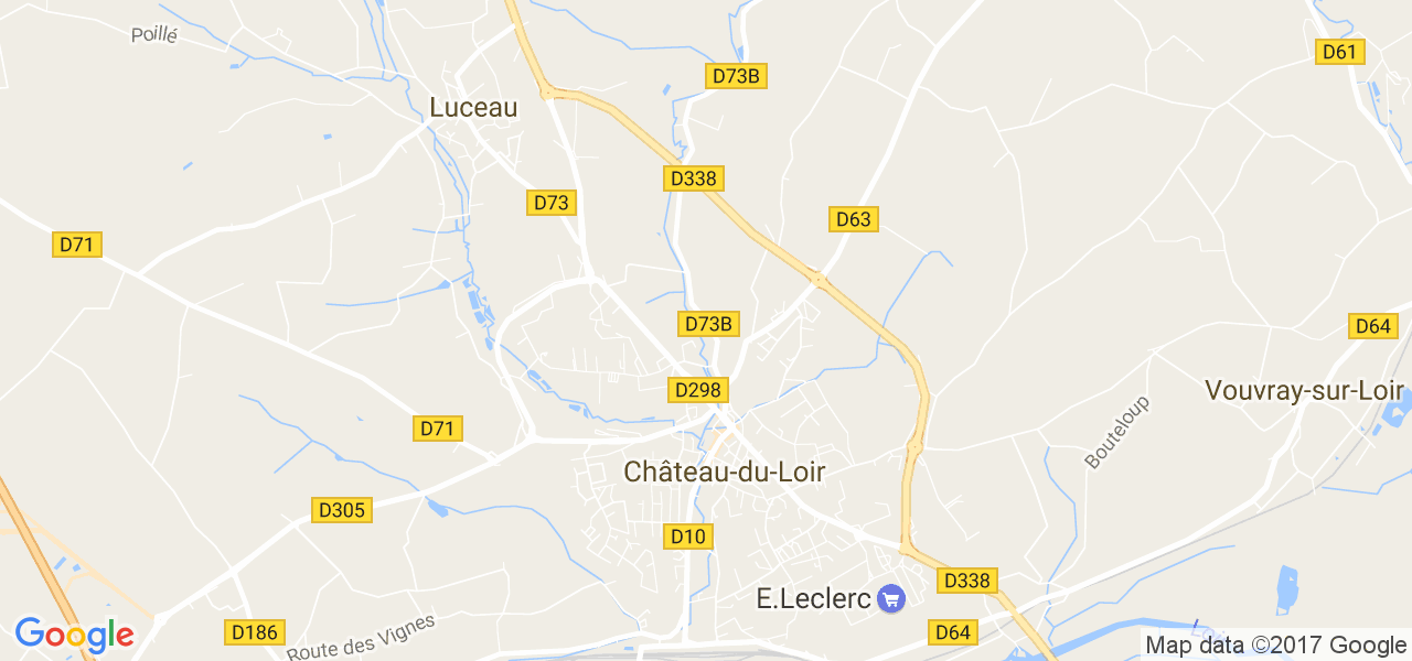 map de la ville de Château-du-Loir