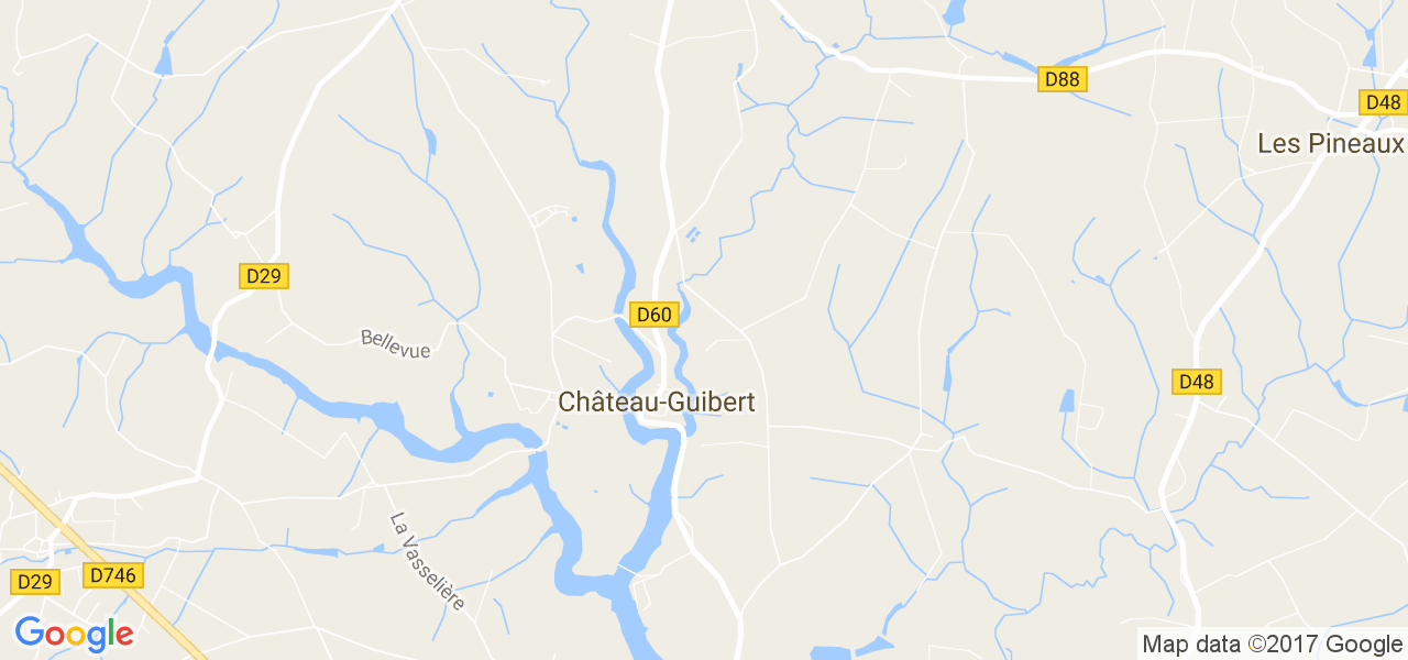 map de la ville de Château-Guibert