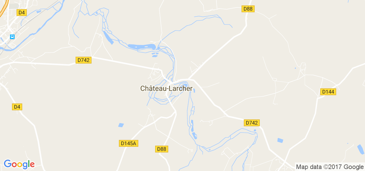 map de la ville de Château-Larcher