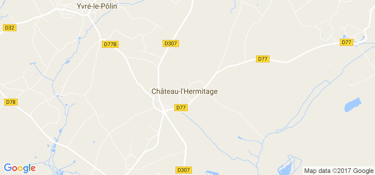 map de la ville de Château-l'Hermitage