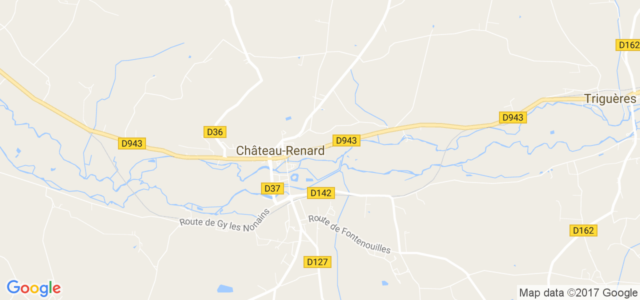 map de la ville de Château-Renard