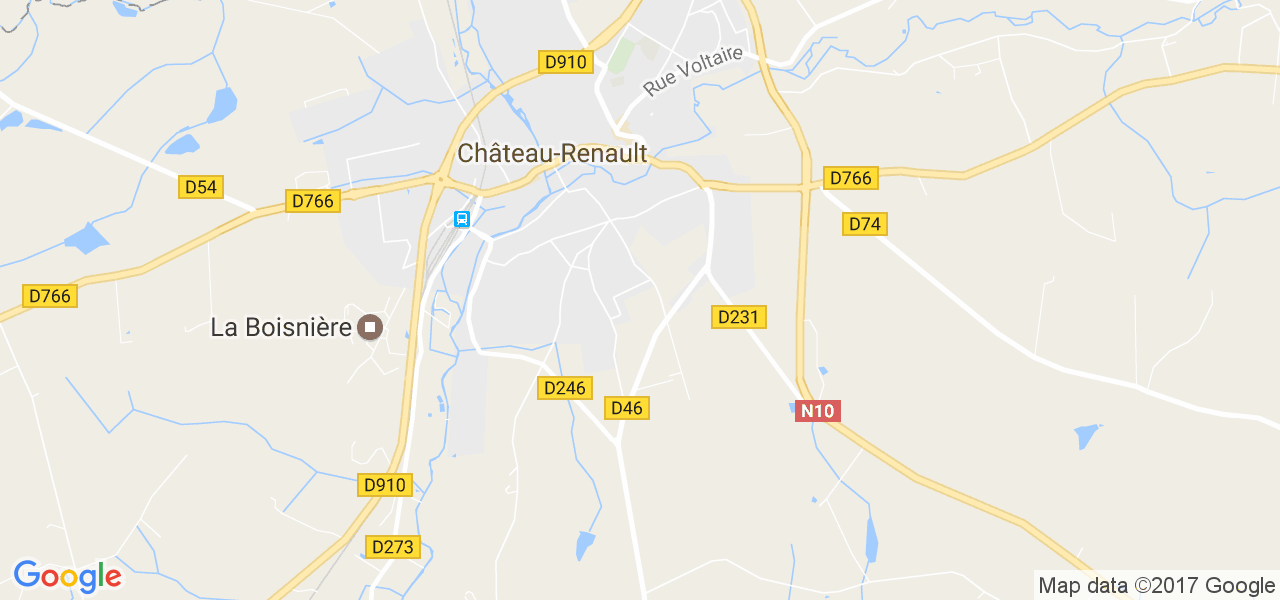 map de la ville de Château-Renault