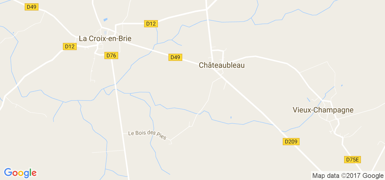 map de la ville de Châteaubleau